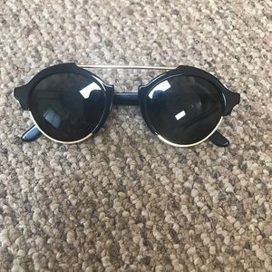 Illesteva round sunglasses with gold trim